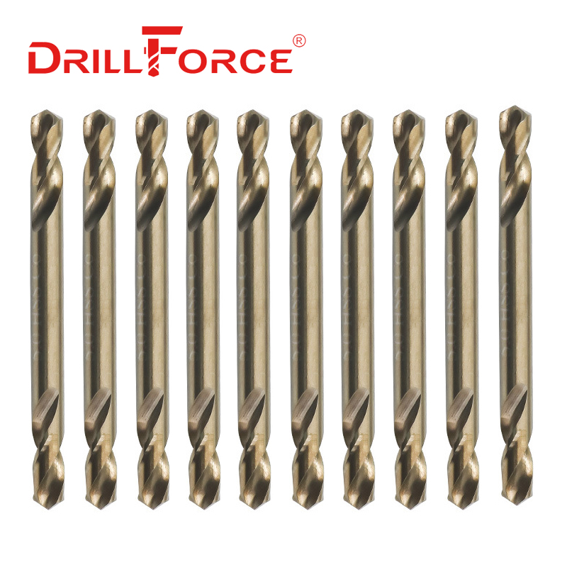 Power Tools Kobalt - 10PCS 3มม.-5.5มม.M35โคบอลต์คู่ปลายเจาะ HSS-CO Twist เจาะบิตสำหรับสแตนเลส (3/3.2/3.5/4/4