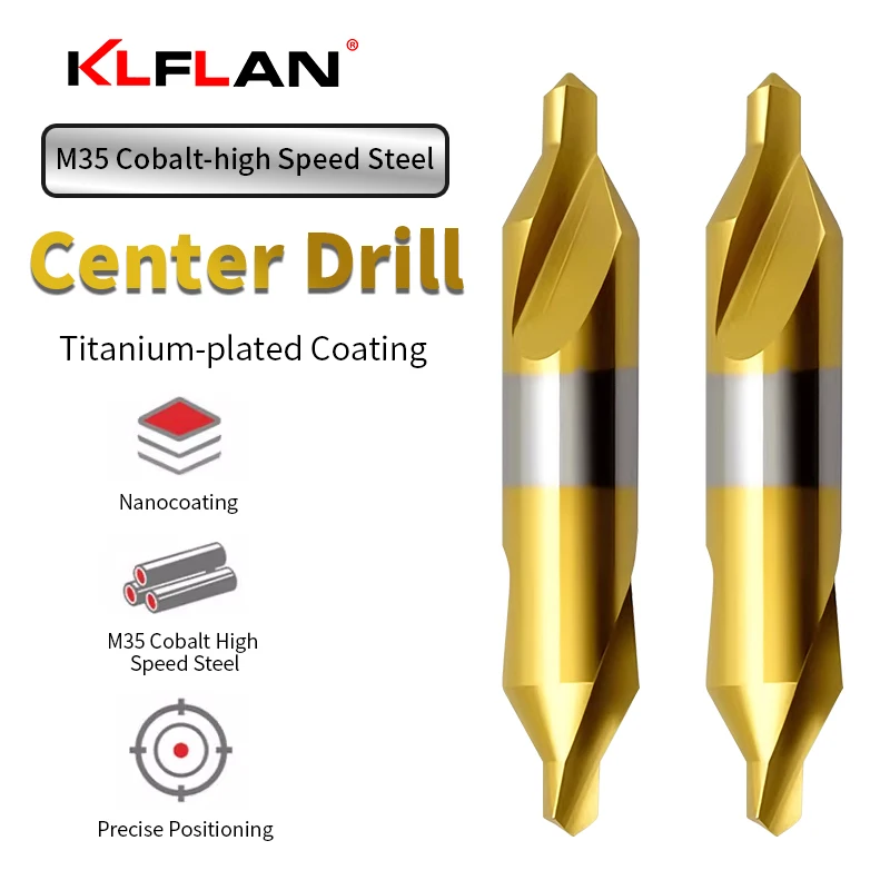 Power Tools Kobalt - ดอกสว่านเจาะรูแบบรวมเคลือบไทเทเนียมผสมโคบอลต์ KLFLAN ขนาด 60 ° ดอกสว่านเจาะรูแบบมีหัวเจาะและลบมุมในตัว