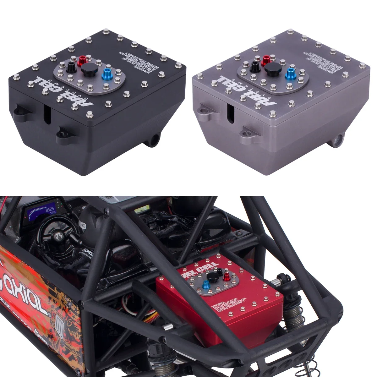 Power Tools Aldi - 1 ชิ้นอลูมิเนียม 1/10 Scale การใช้เซลล์ตัวรับสัญญาณกล่องจําลองการใช้ถัง RC