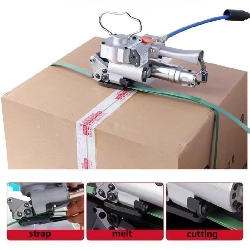 Power Tools Logistics - เครื่องรัดสายรัดแบบใช้ลมแบบมือถือ ใช้สายรัดพลาสติก แรงดึงสูง สำหรับงานโลจิสติกส์ บรรจุภัณฑ์กล่องและพาเลท