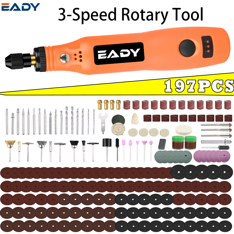 Power Tools Hardware - ชุดเครื่องมือโรตารี่ไร้สายแบบ USB – สว่านไฟฟ้าขนาดเล็กสำหรับขัดโลหะ ทำโมเดล แกะสลักอะคริลิก