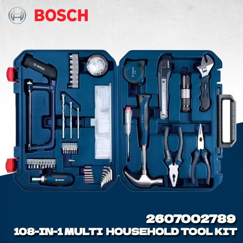 Power Tools Hardware - BOSCH 2607002789 ชุดเครื่องมือช่างอเนกประสงค์สำหรับใช้ในบ้าน 108 ชิ้น ชุดเครื่องมือช่าง