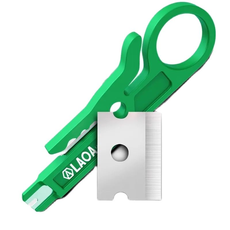 Power Tools Green Color - LAOA เครื่องมือปอกสายไฟอเนกประสงค์ขนาดเล็ก สีเขียว มีดปอกสายโทรศัพท์ สายเน็ต สายการ์ด