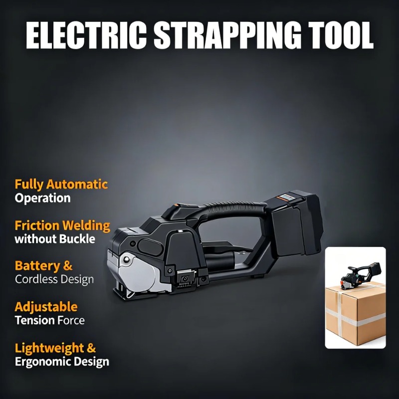 เครื่องรัดสายรัดไฟฟ้าแบบพกพา V - Power Tools Logistics บทวิจารณ์และราคา