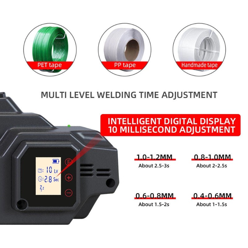 เครื่องรัดสายรัดไฟฟ้าแบบพกพา V - Power Tools Logistics บทวิจารณ์และราคา
