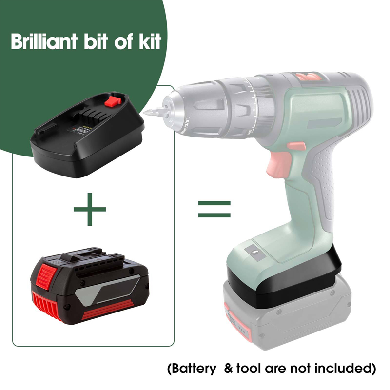 ตัวแปลงแบตเตอรี่สำหรับ Bosch 1 - Power Tools Green Color บทวิจารณ์และราคา
